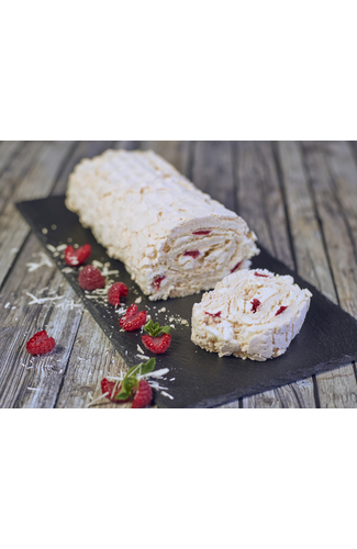 Rasp/white Choc Roulade 1x