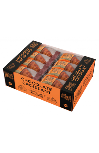 St Pierre Choc Filled Croissant x 16 Case Angle