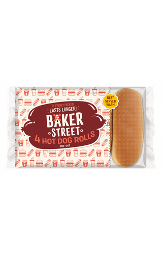 Baker Street 4 Hot Dog Rolls Pack